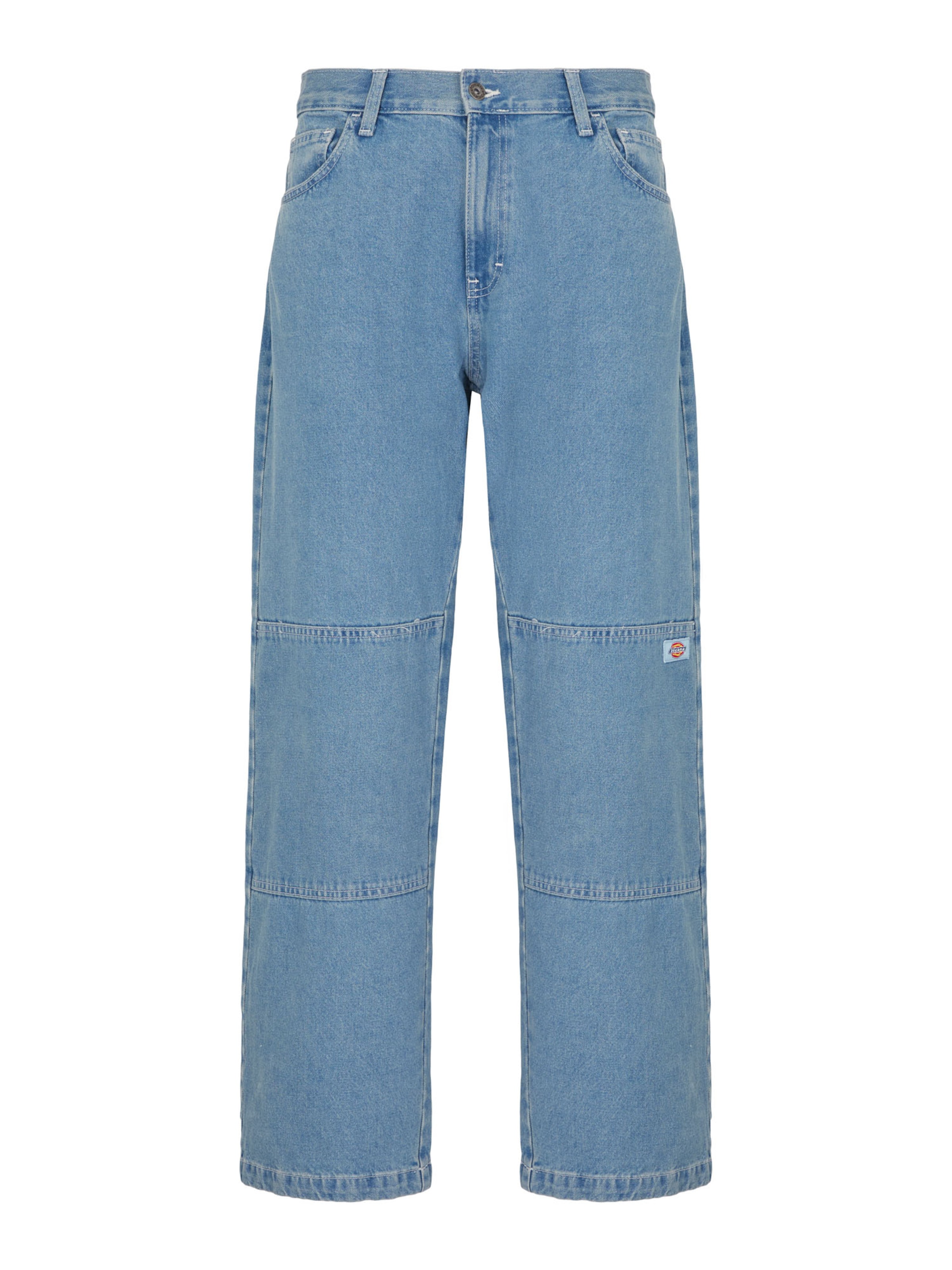 DICKIES Jeans 'DOUBLE KNEE' i blue denim, Produktvisning