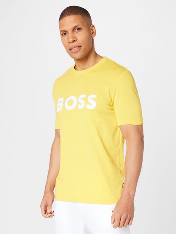 BOSS Black - Camiseta 'Tiburt' en amarillo: frente
