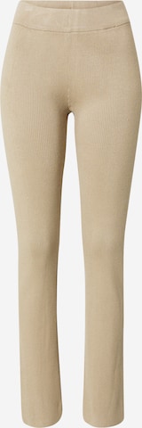 Coupe slim Pantalon MSCH COPENHAGEN en beige : devant