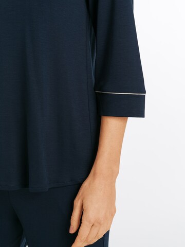 Hanro Pyjama ' Natural Comfort ' in Blauw