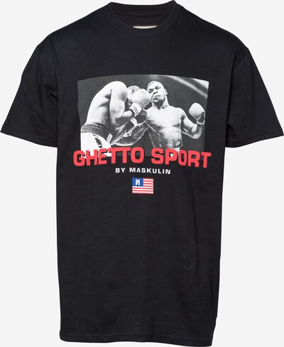 MASKULIN T-Shirt 'Heavyweight Champ of the 90s' in mischfarben / schwarz, Produktansicht