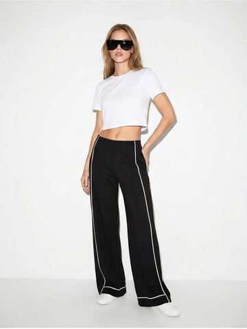 Wide Leg Pantalon Bianco Lucci en noir