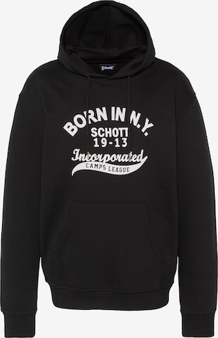 Sweat-shirt Schott NYC en noir : devant