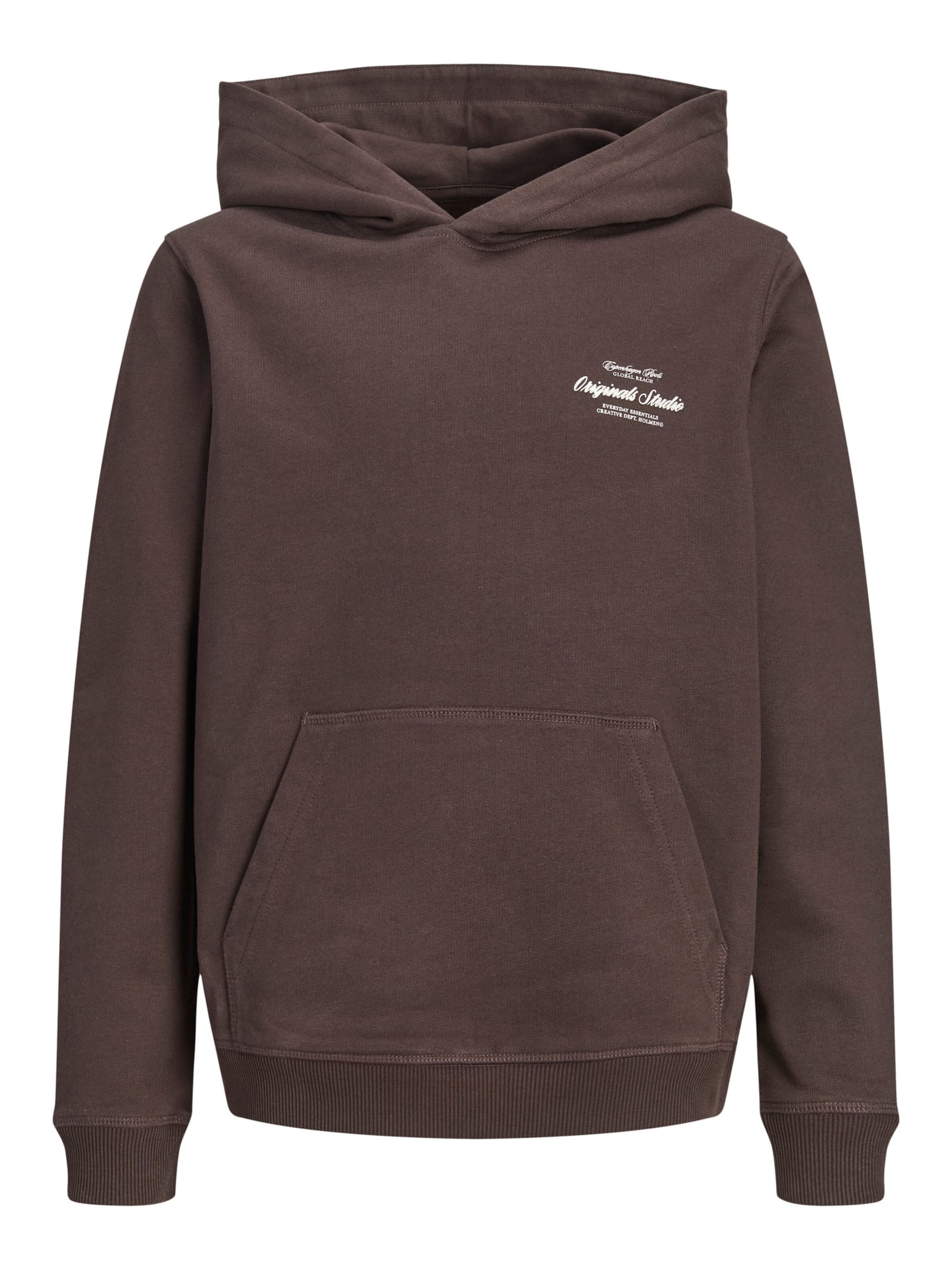 Jack & Jones Junior Sweatshirt 'norrebro' in Bruin: voorkant