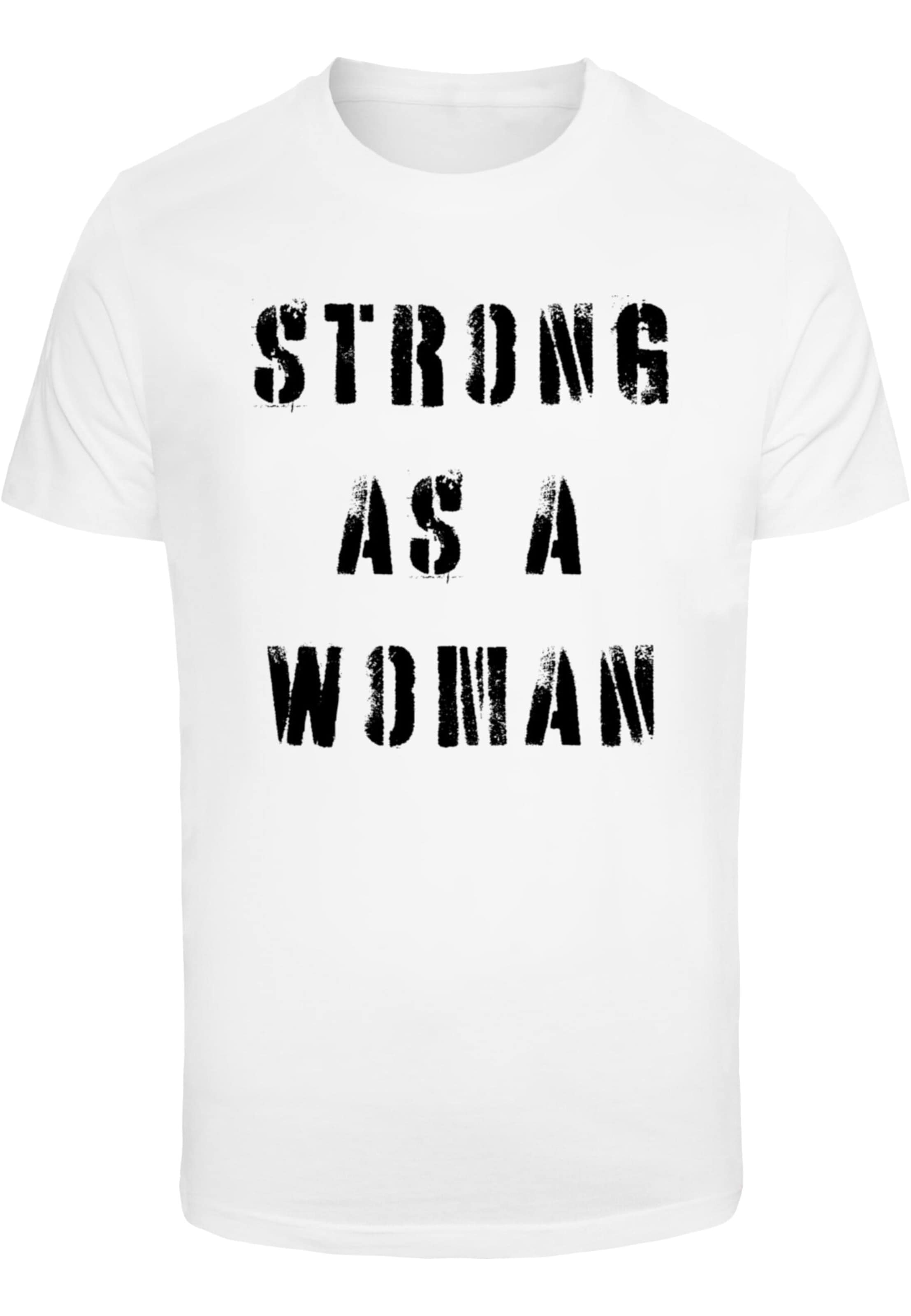 T-Shirt 'WD - Strong As A Woman' Merchcode en blanc : devant