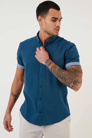 Buratti Regular fit Overhemd in Blauw: voorkant