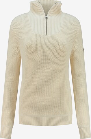 Travelin Sweater 'Brecon' in White: front