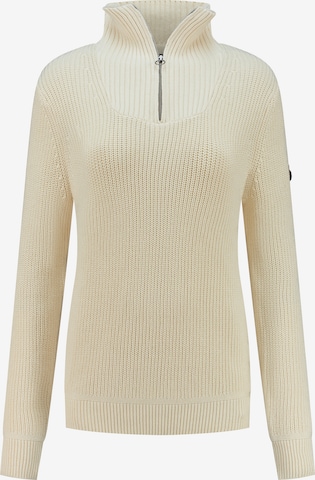 Travelin Sweater 'Brecon' in White: front