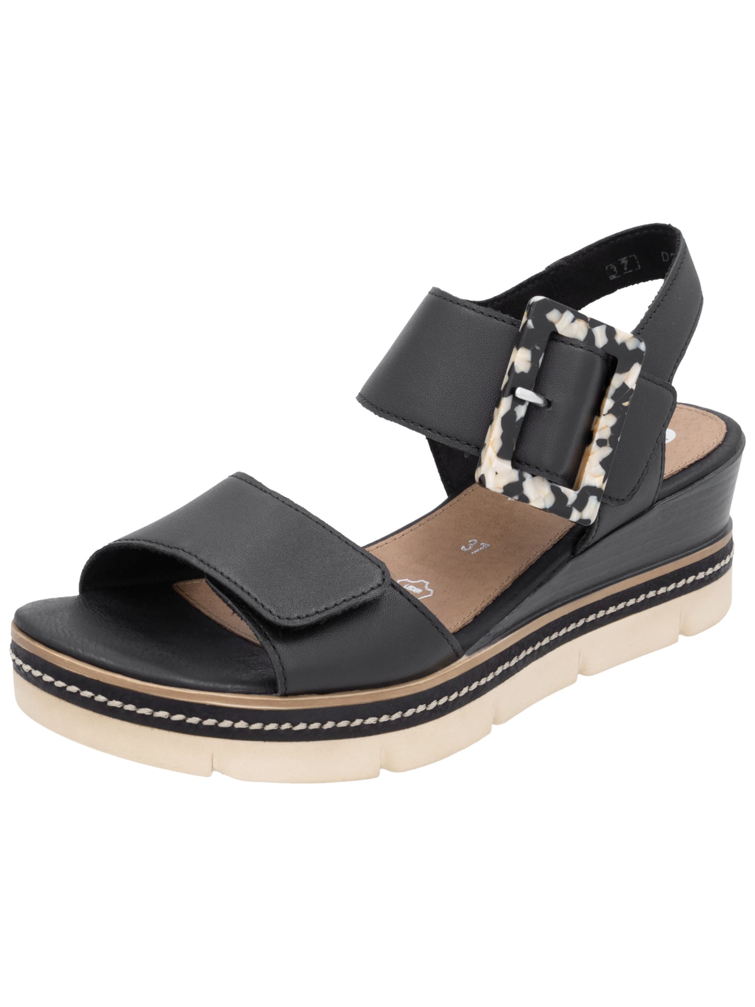 Sandales REMONTE en noir : devant