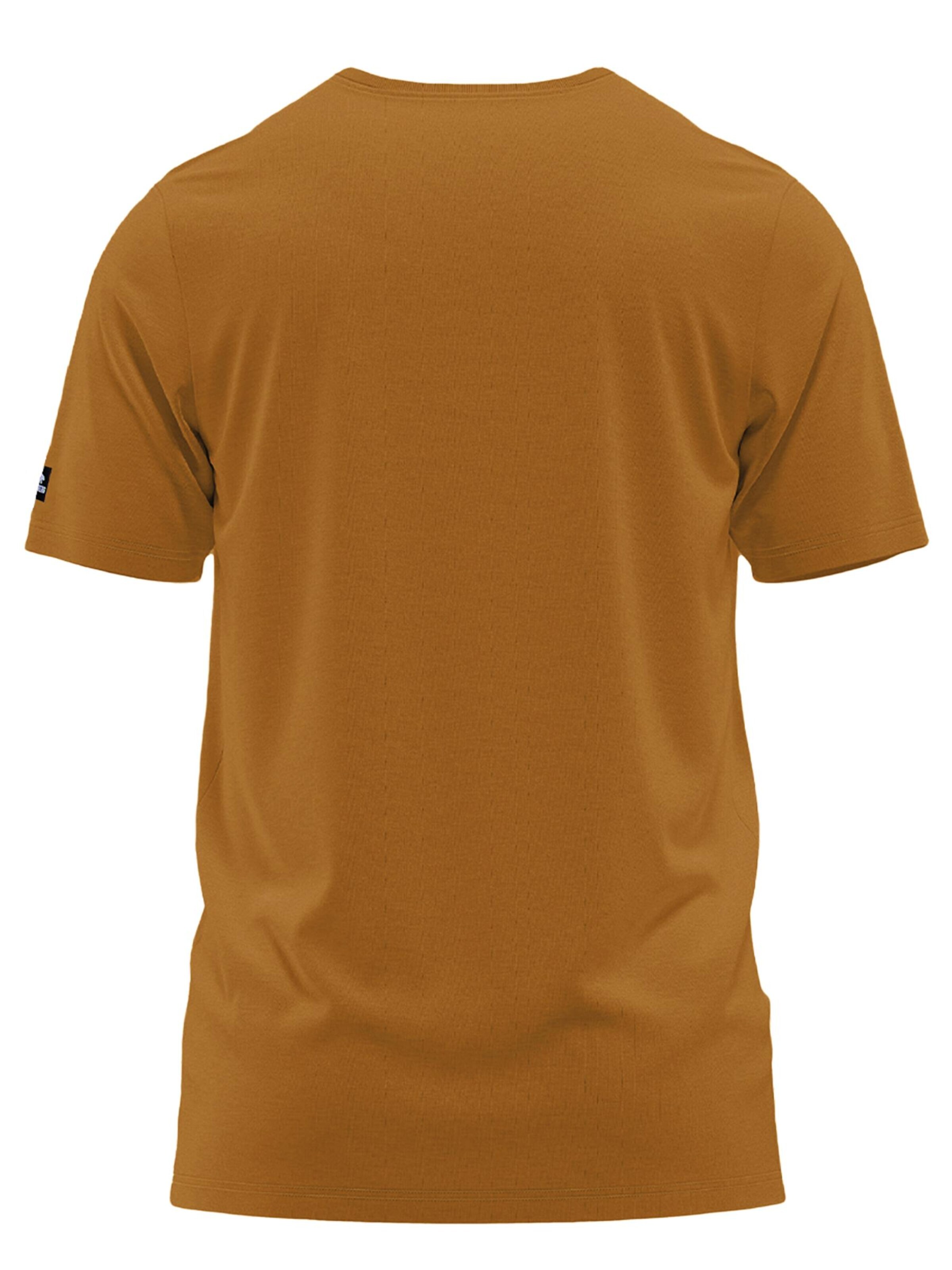 FORSBERG Shirt 'T-Shirt mit kleinem Gummi-Patch'‌‌ in Braun