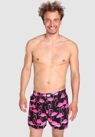 Lousy Livin Boxershorts 'Flamingo' in Schwarz: front