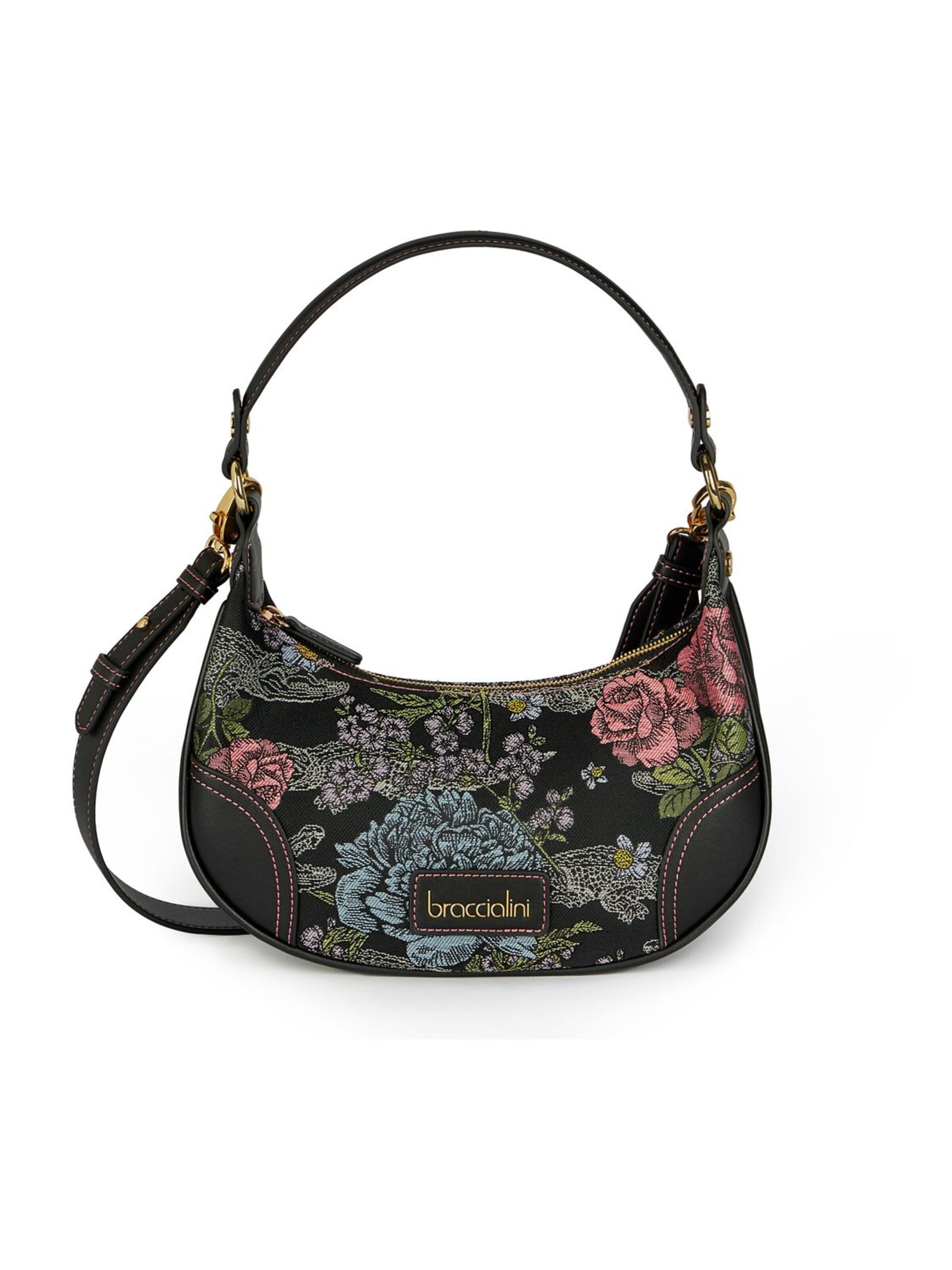 Borsa a spalla 'Jacquard' in One Size Braccialini di colore nero, Visualizzazione prodotti