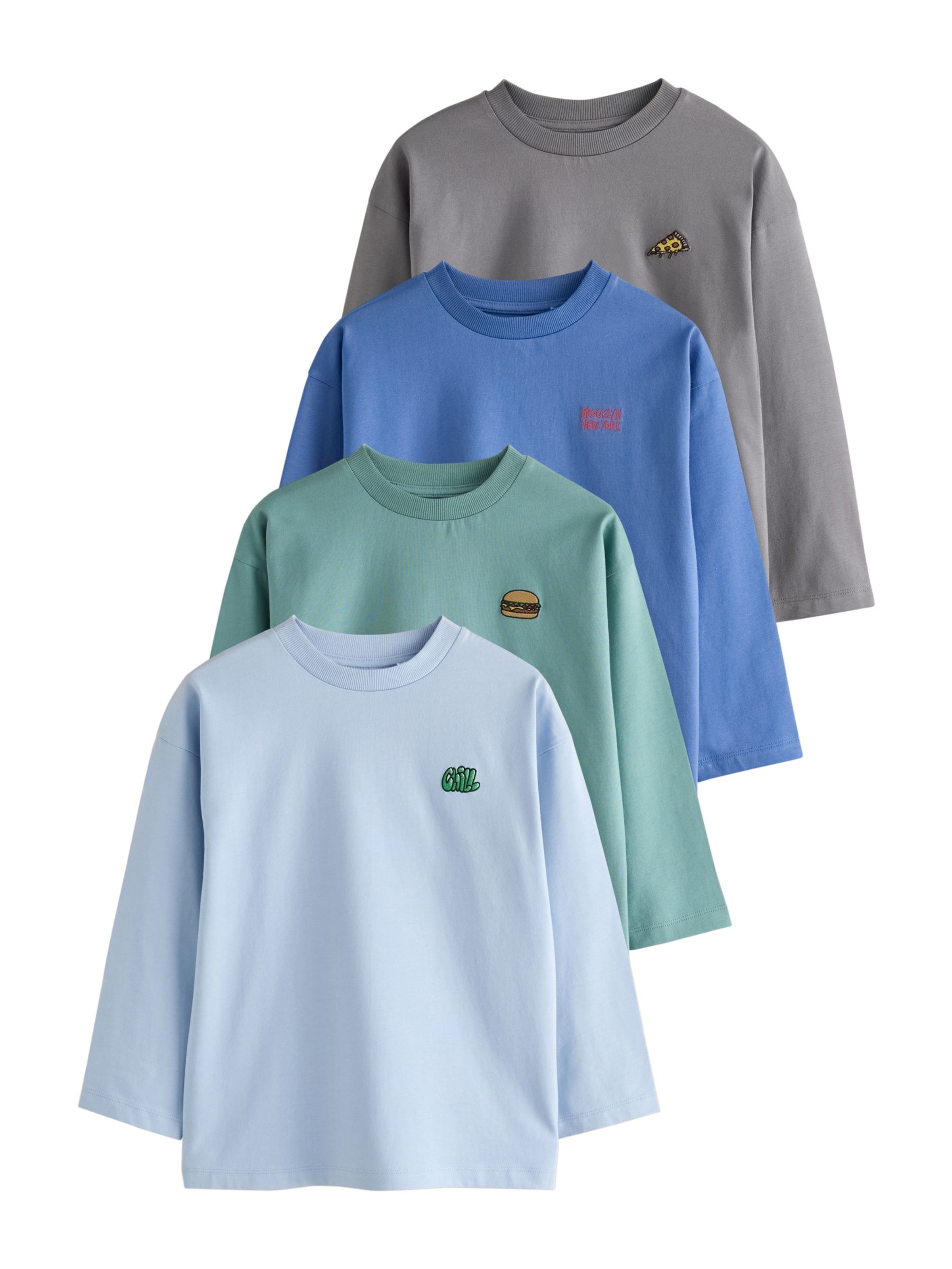 Next Shirt in Blau: Vorderseite