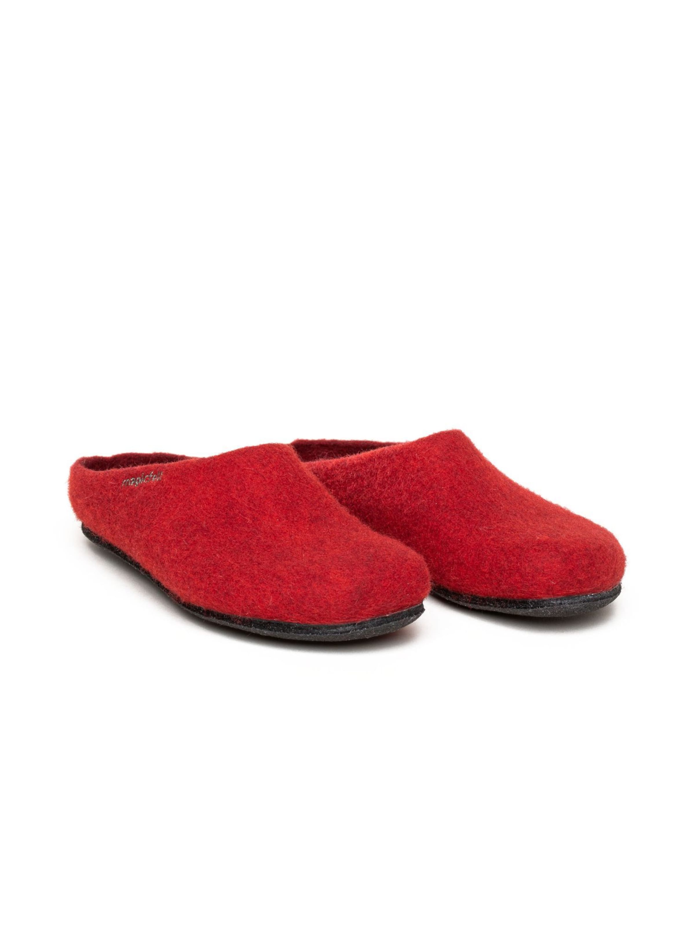 MagicFelt Slippers 'Filzpantoffel Magicfelt 709' in Red