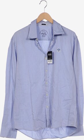 North Sails Button Up Shirt in XXXL in Blue: front