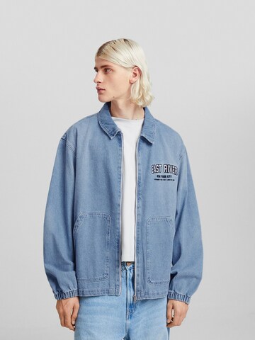 Bershka Tussenjas in Blauw: voorkant