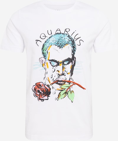 Tricou 'Aquarius' LOOKS by Wolfgang Joop pe turcoaz / galben șofran / gri închis / roșu / alb, Vizualizare produs
