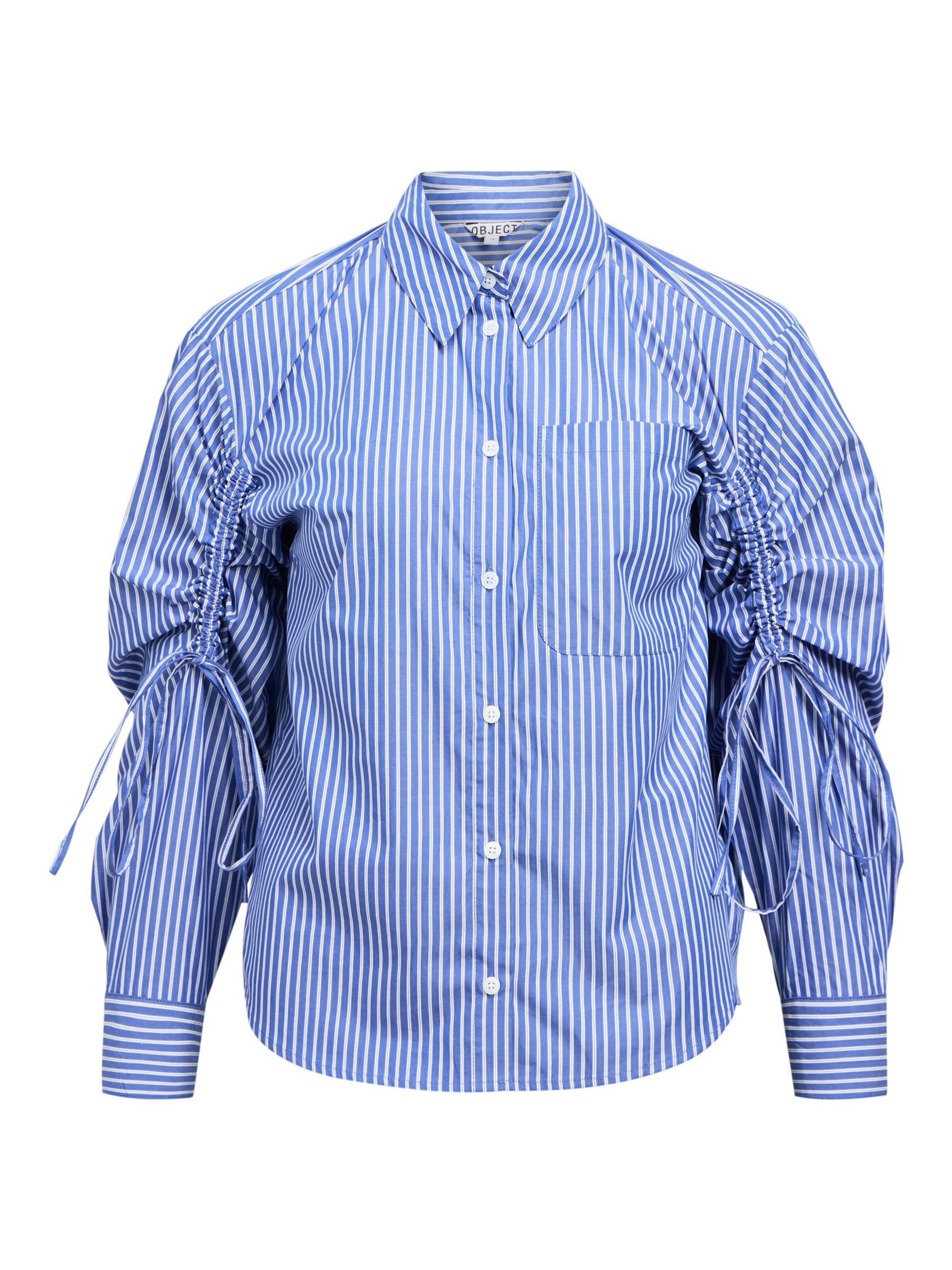 Camicia da donna 'OBJJio' di OBJECT in blu: frontale