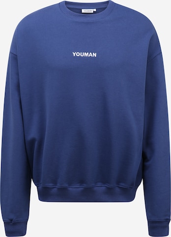 Youman Sweatshirt 'Casper' in Blau: predná strana