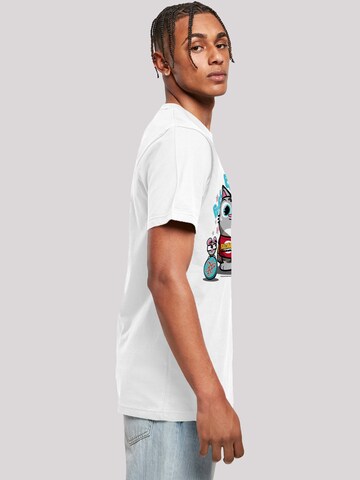 T-Shirt 'Bazinga Kitty' F4NT4STIC en blanc