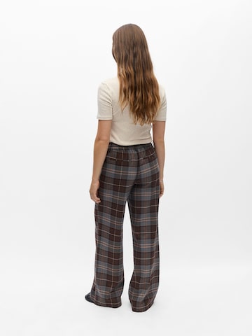 OBJECT Wide leg Broek 'OBJLisa' in Bruin