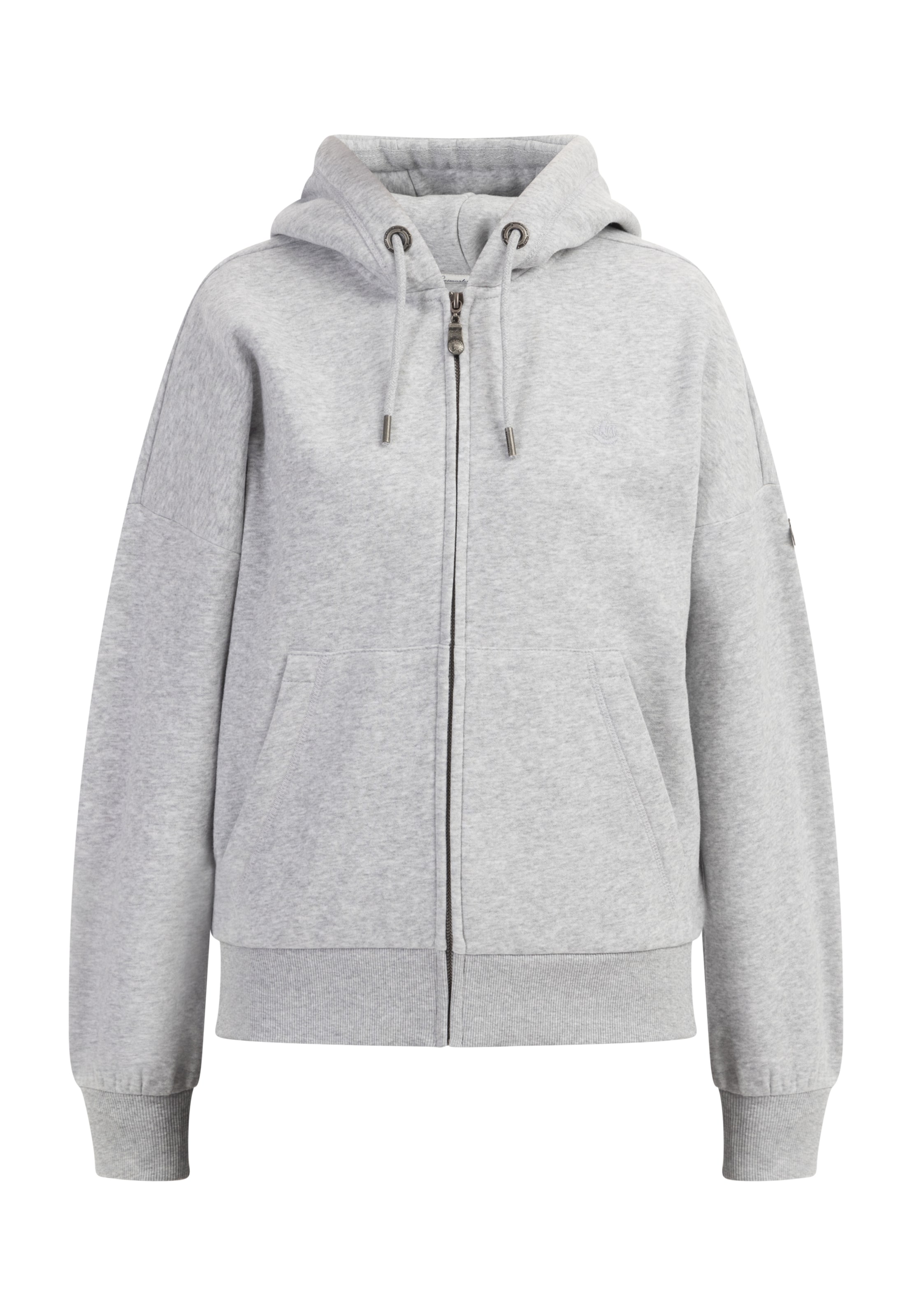 DreiMaster Vintage Ζακέτα φούτερ 'Idem' σε γκρι: μπροστά