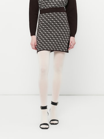 Jupe 'AUBREY' GUESS en marron : devant