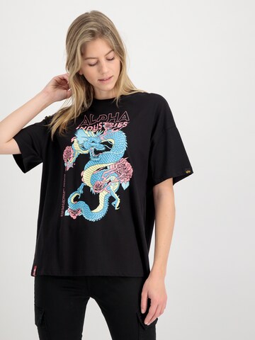 ALPHA INDUSTRIES T-shirt 'Dragon' i svart