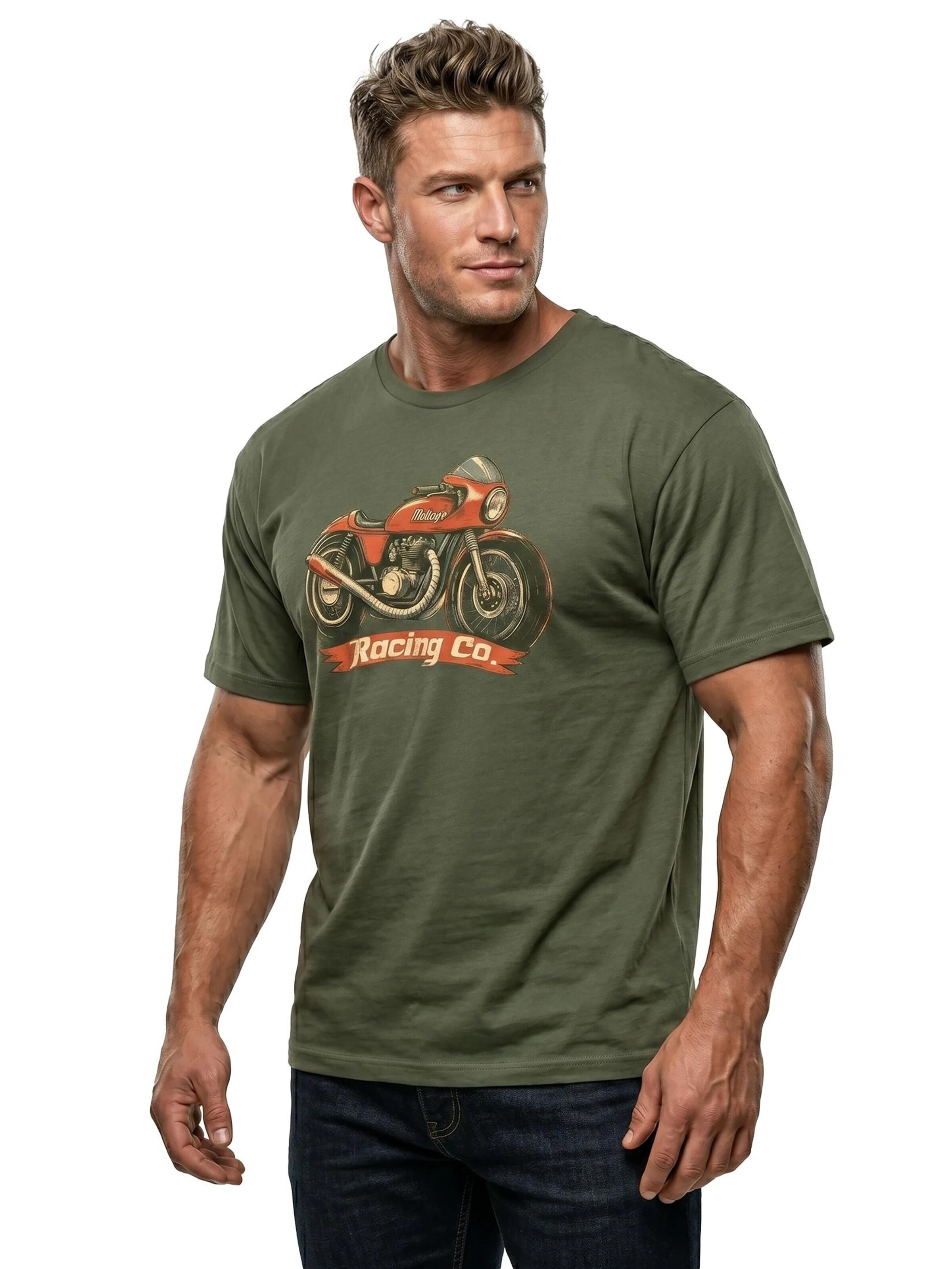 MAKAYA Shirt 'Racing Co' in Green