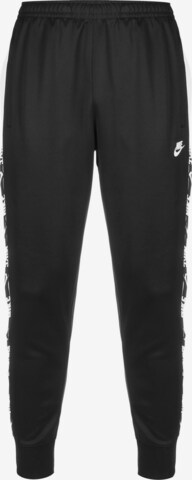 Nike Sportswear Alt kitsenev Püksid 'Repeat', värv must: eest vaates