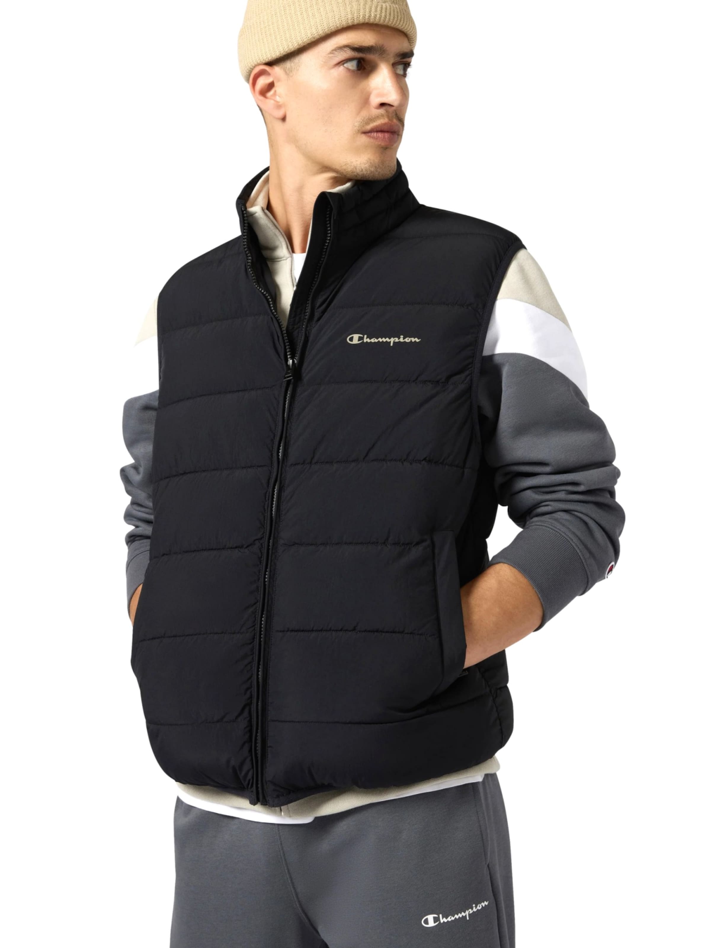 Champion Authentic Athletic Apparel Vest in Black: front