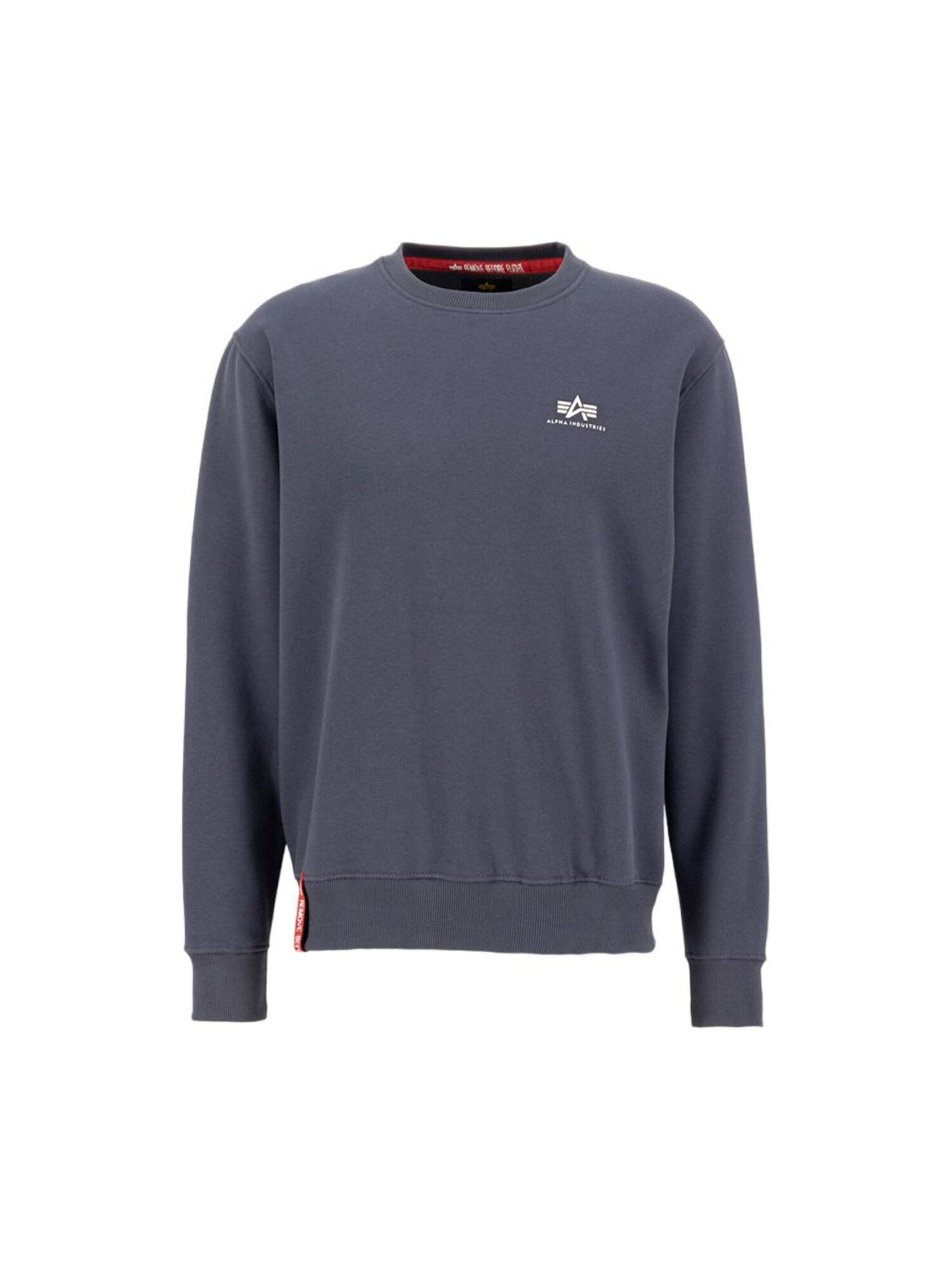 ALPHA INDUSTRIES Sweatshirt 'Basic Small Logo'‌‌ in Grau: Vorderseite