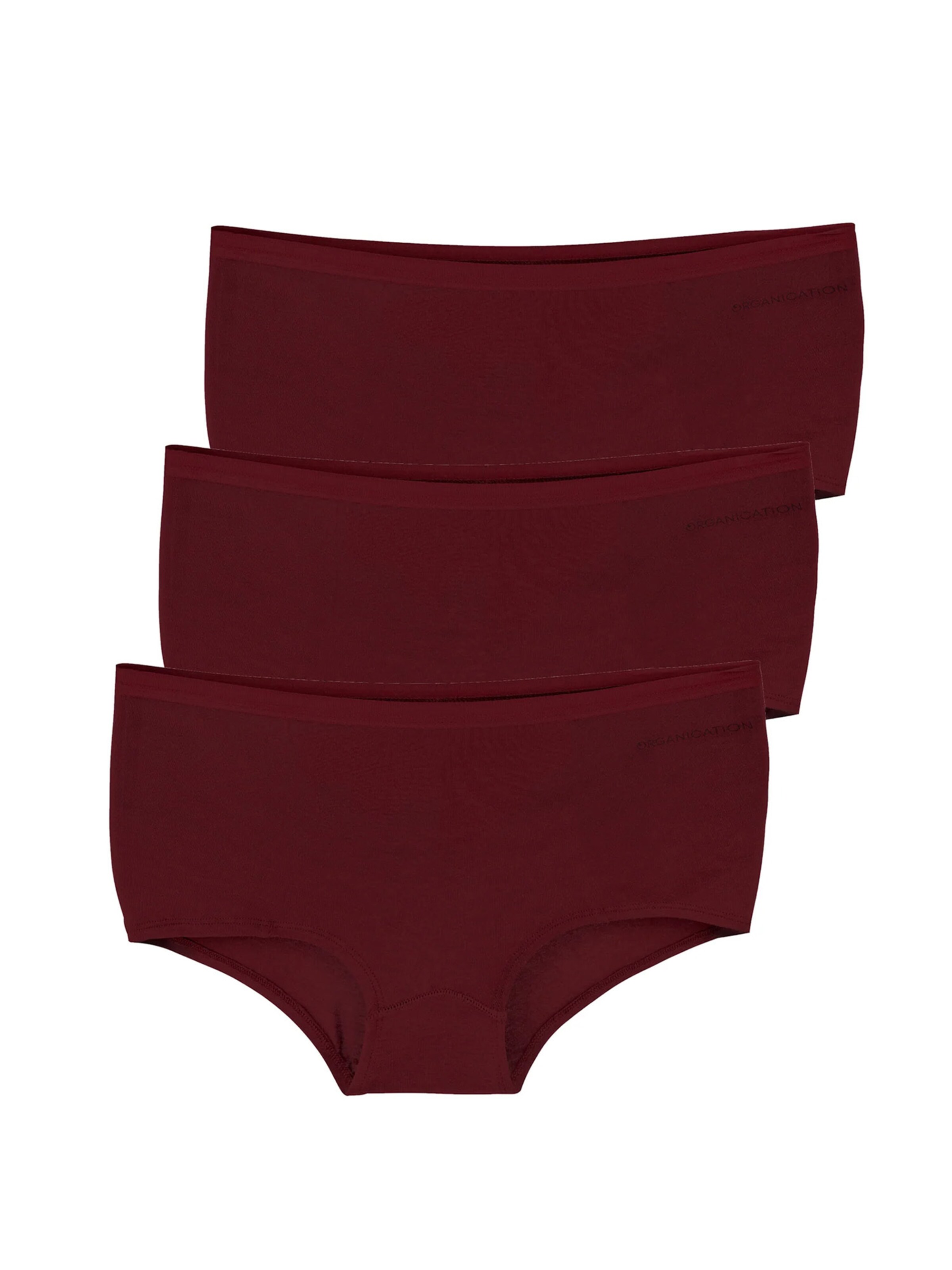 Organication Boyshorts in Red: front