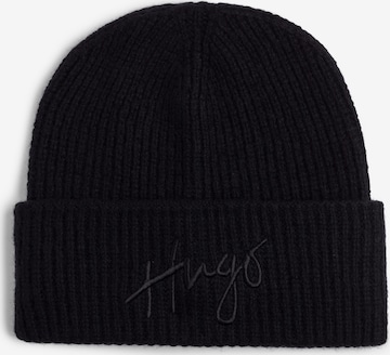 HUGO Beanie 'Socialy' in Black: front