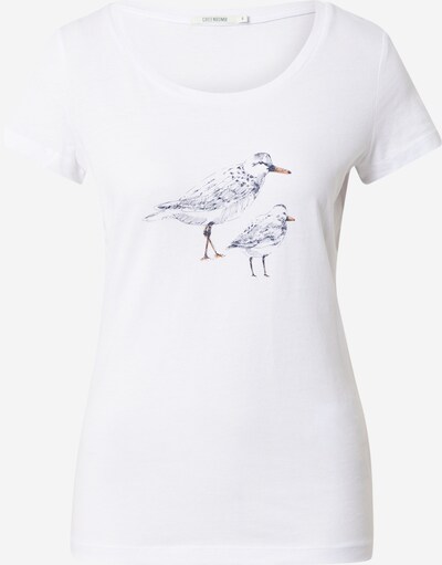 GREENBOMB T-shirt 'Bird Friends' en bleu marine / corail / blanc, Vue avec produit