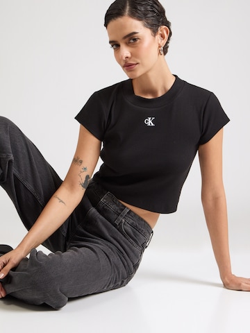Calvin Klein Jeans Shirt in Zwart: voorkant