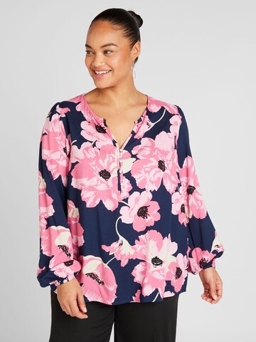 ONLY Carmakoma Blouse in Blue: front
