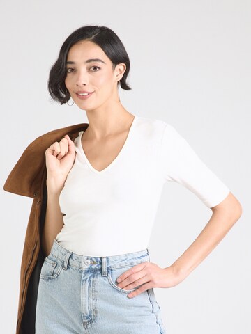 T-shirt QS en blanc : devant