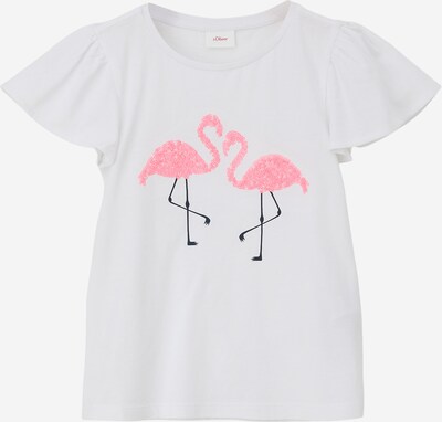 s.Oliver T-Shirt en rose / noir / blanc, Vue avec produit