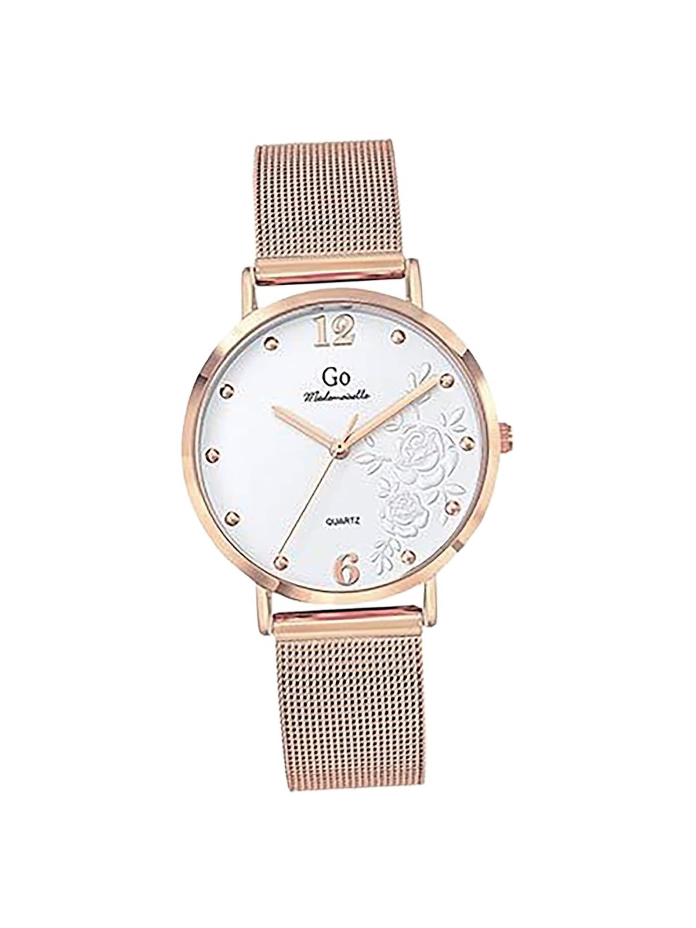 GO GirlOnly - Reloj analógico en oro: frente
