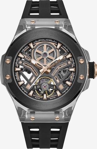 POLICE Analoog horloge 'Cyclone' in Zwart: voorkant