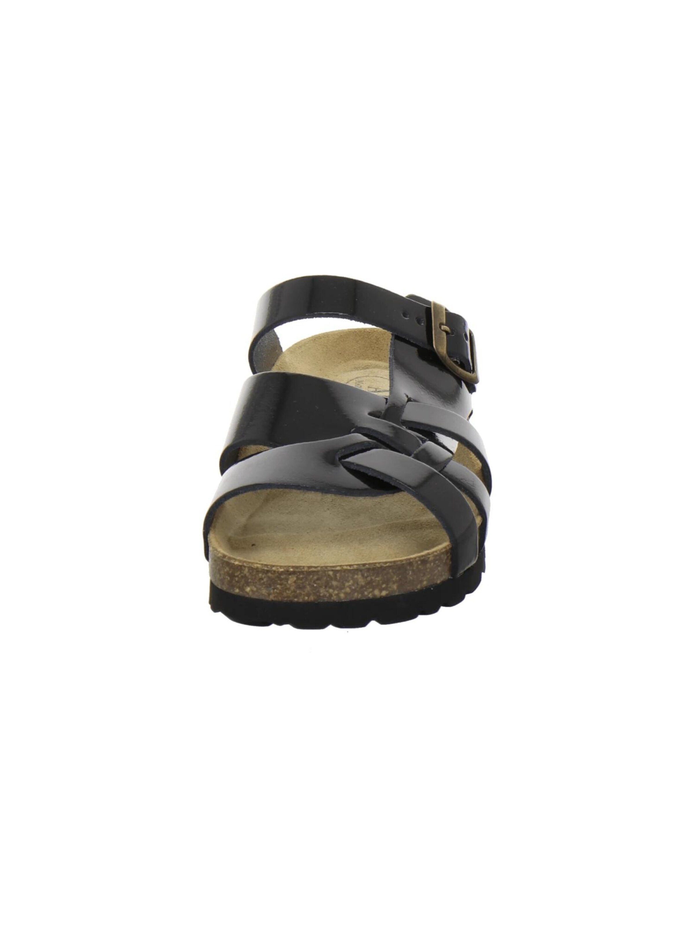 Zoccoletto 'Pantoletten Damen Kralle schwarz Lack' di AFS-Schuhe in nero
