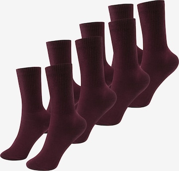 cfab (formerly creamy fabrics) Socks 'Lange Sportsocken | 4er Pack' in Red: front