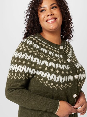 Zizzi Knit Cardigan in Green