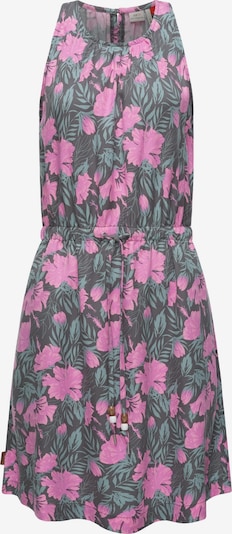 Ragwear Kleid 'Sanai' in dunkelgrau / grün / pink, Produktansicht