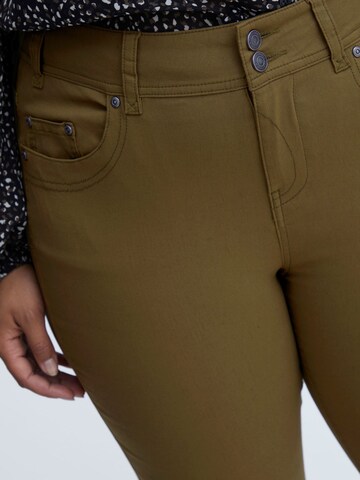 Fransa Curve Skinny Broek ' ZALIN ' in Groen