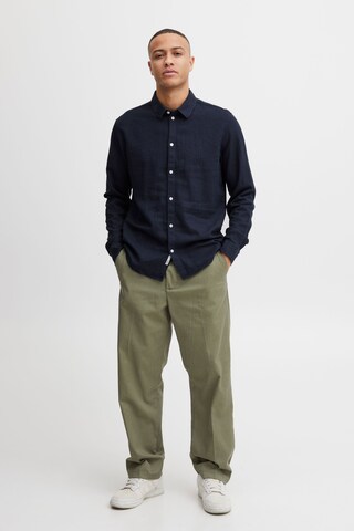 !Solid Regular fit Button Up Shirt 'Enea' in Blue