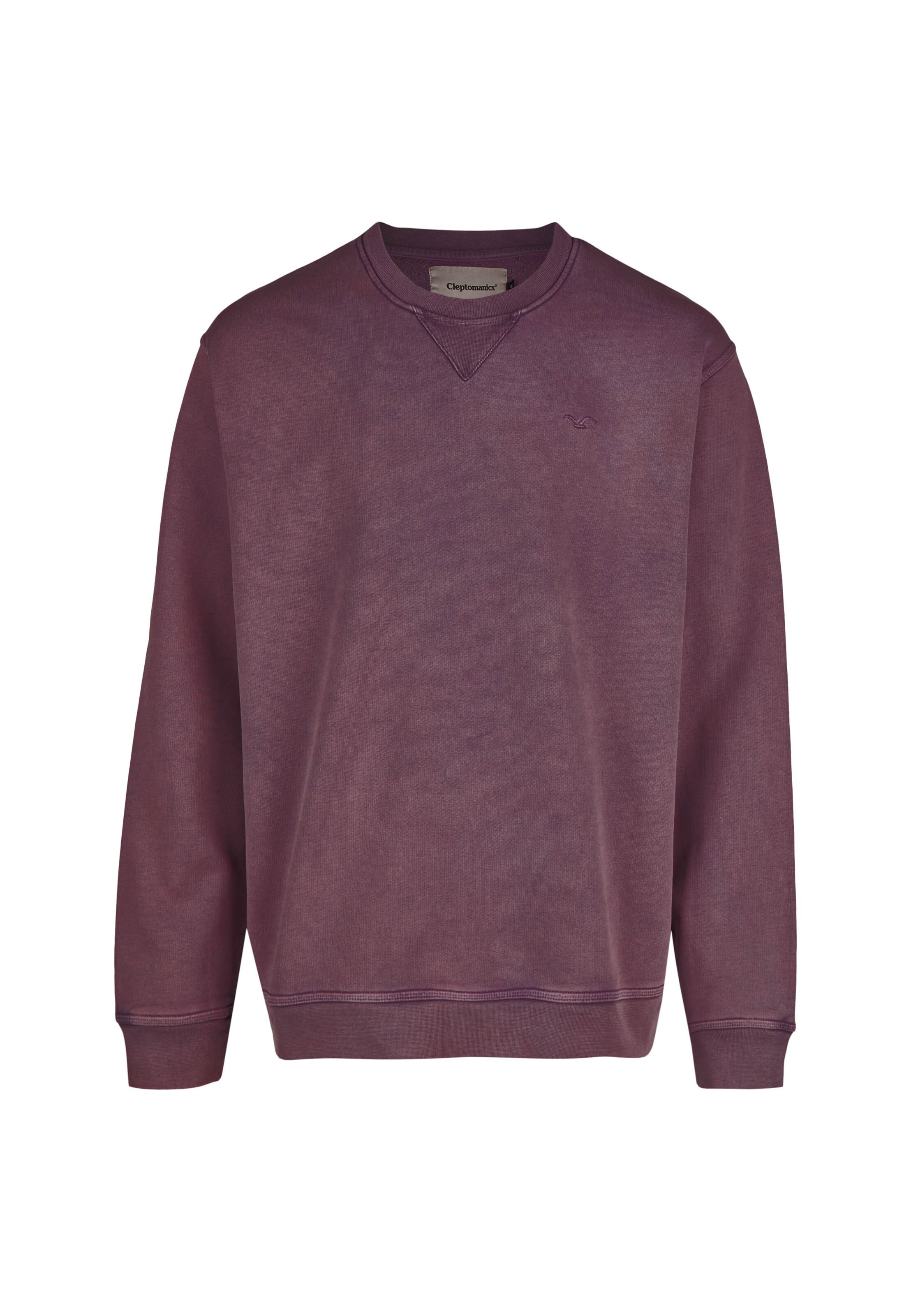 Cleptomanicx Sweatshirt 'Ligull Washed' in Lila: Vorderseite