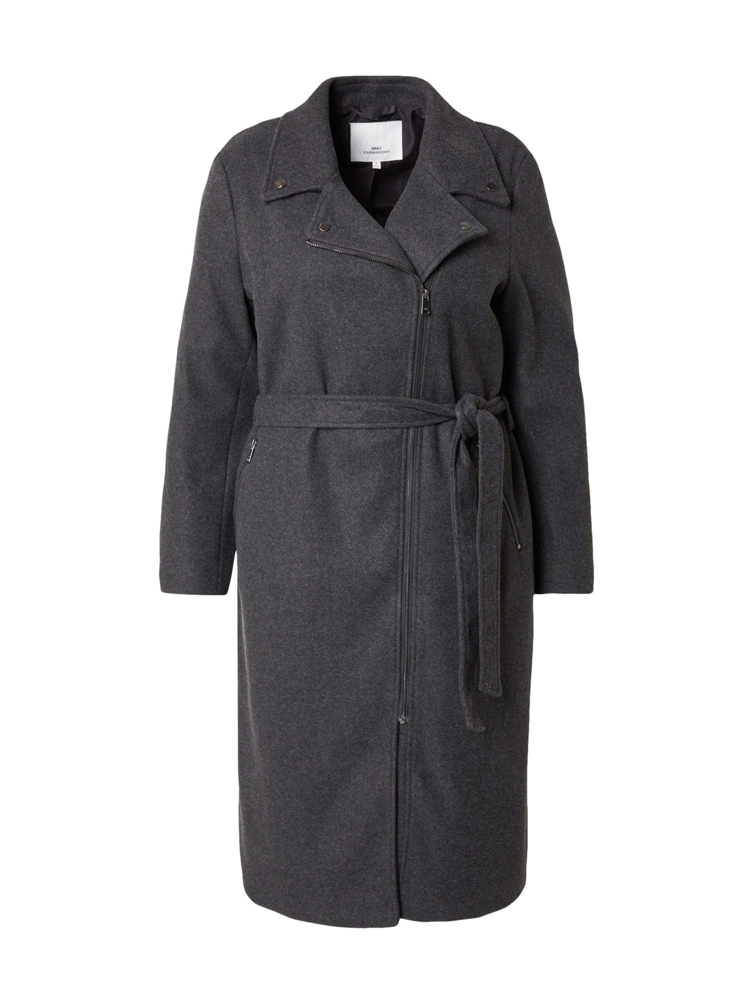 Manteau mi-saison 'Caraugusta' ONLY Carmakoma en gris : devant