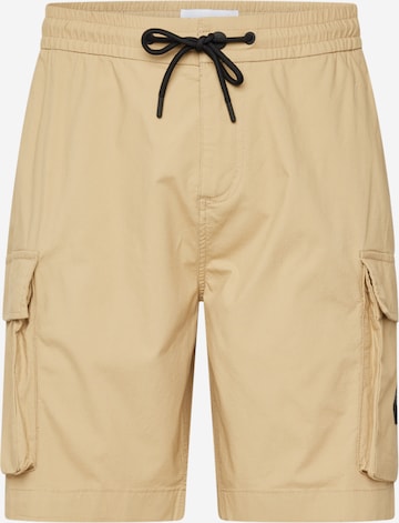 Calvin Klein Jeans regular Cargobukser i beige: forside